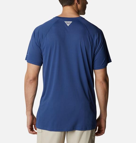 Columbia PFG Respool T-Shirt Blue For Men's NZ97826 New Zealand